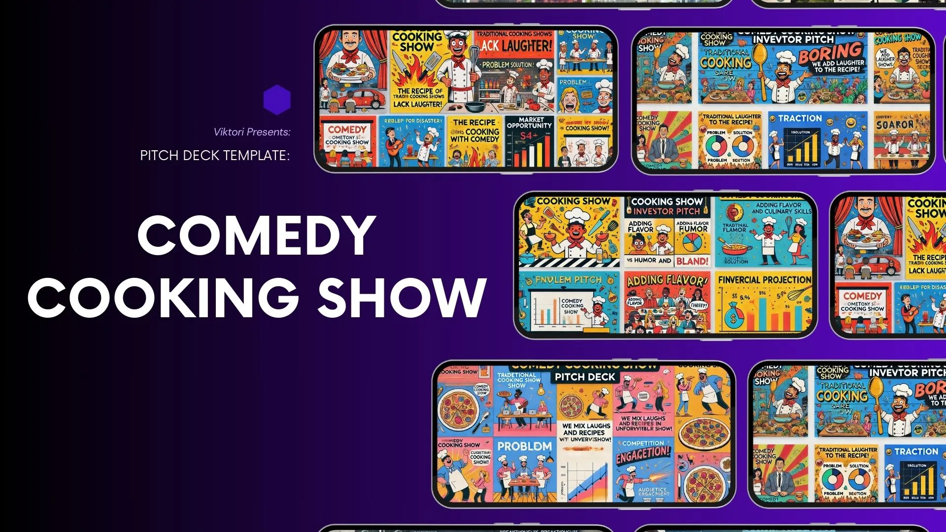 Comedy Cooking Show Pitch Deck Template