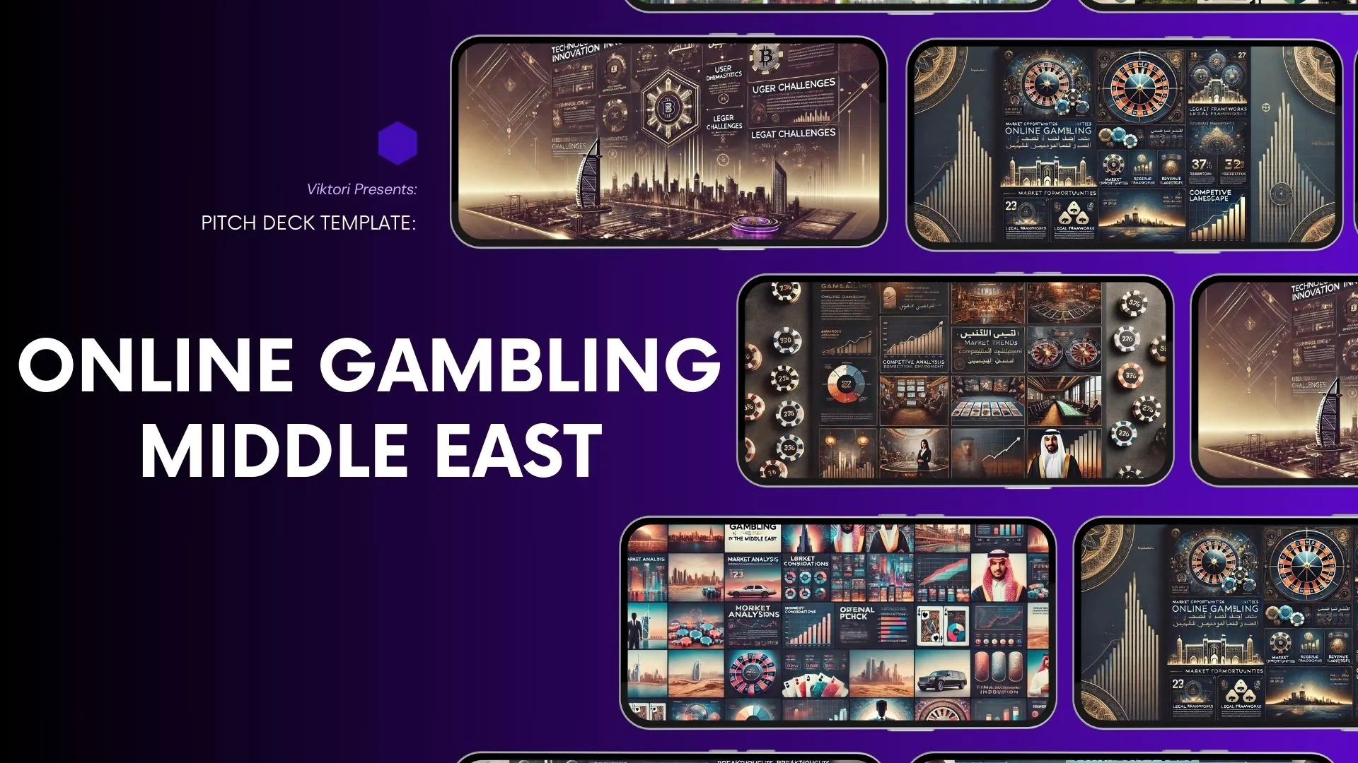 Online Gambling Middle East Pitch Deck Template