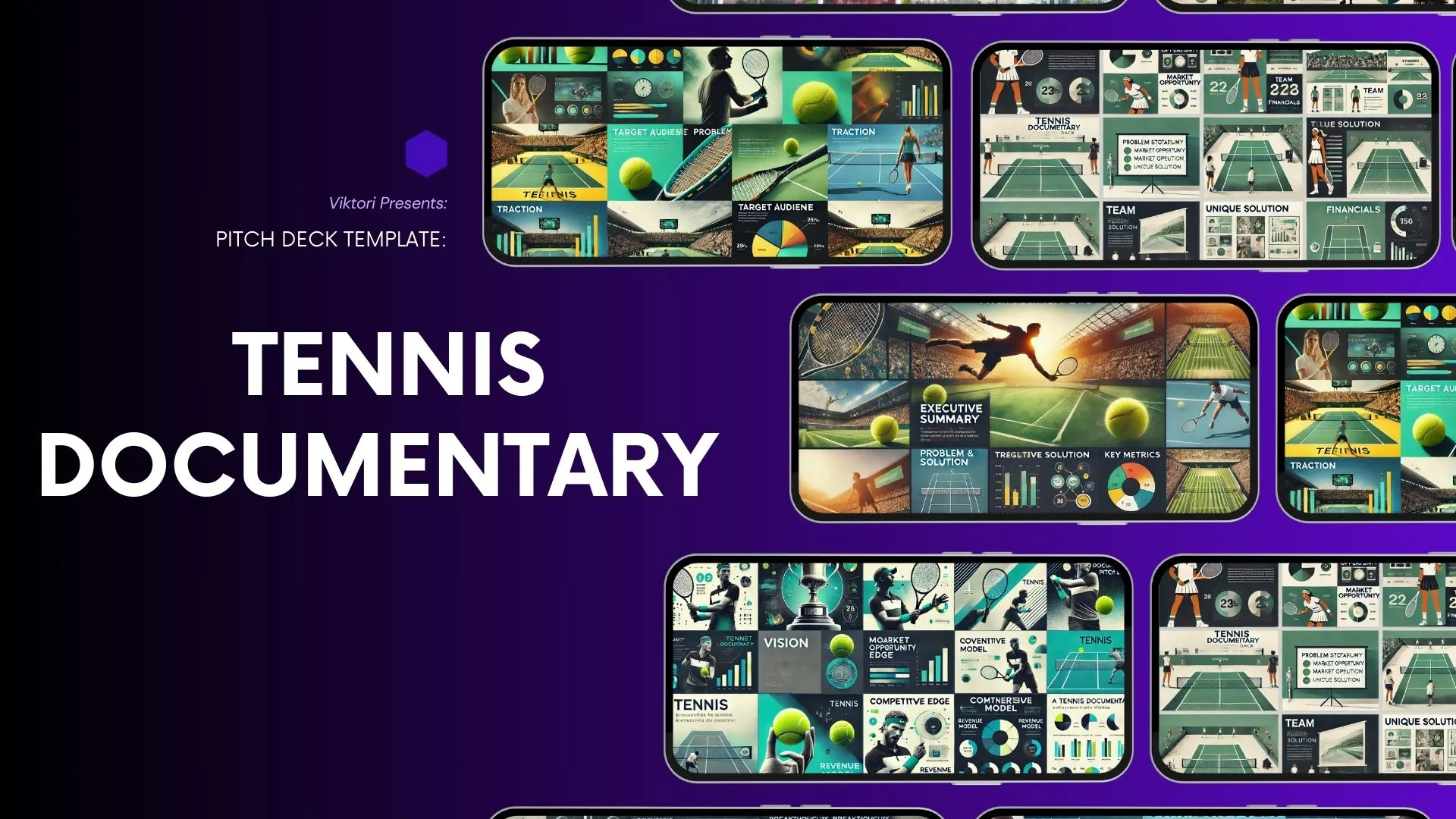 Tennis Documentary Pitch Deck Template