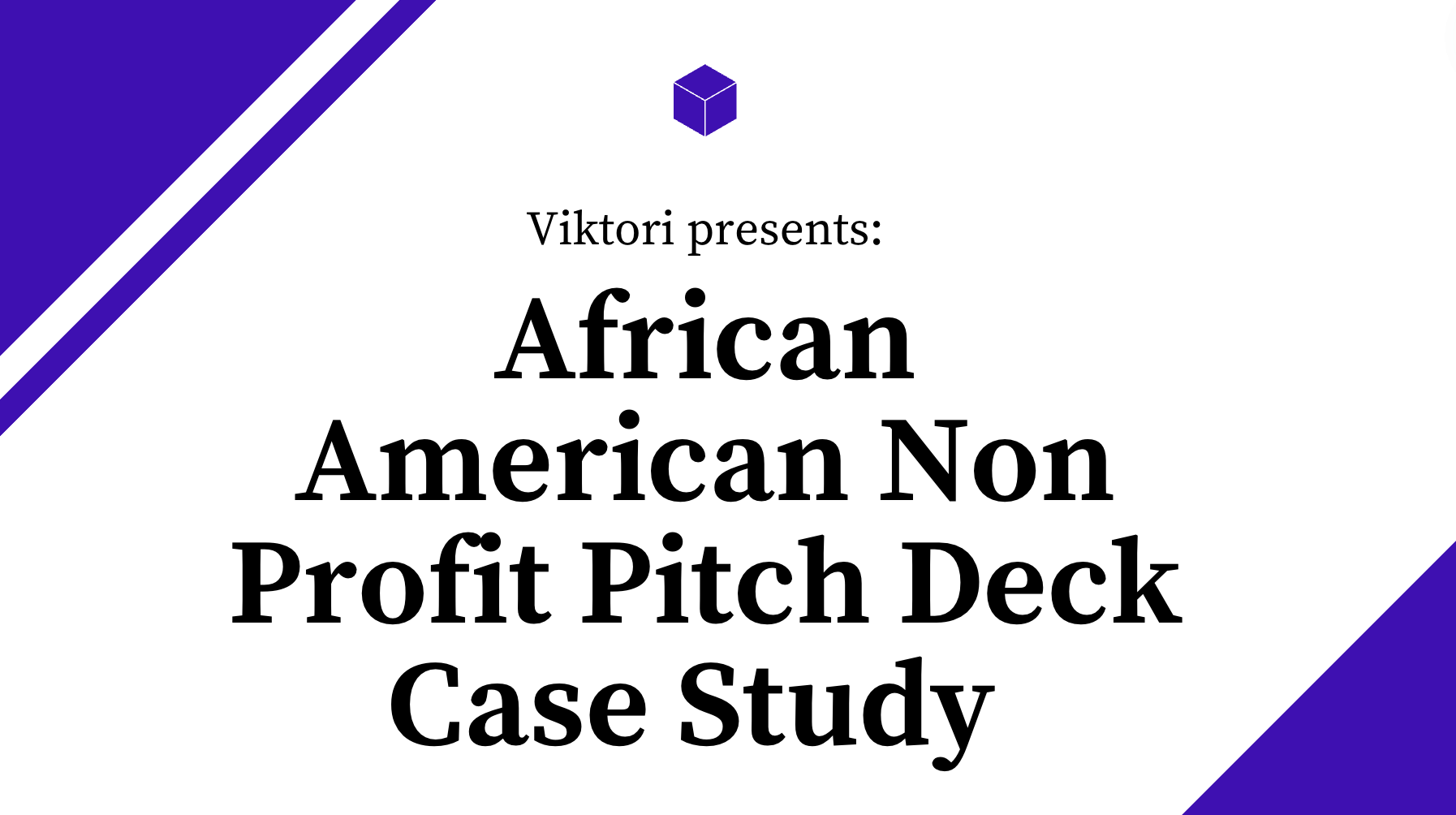 non profit praise house project pitch deck case study