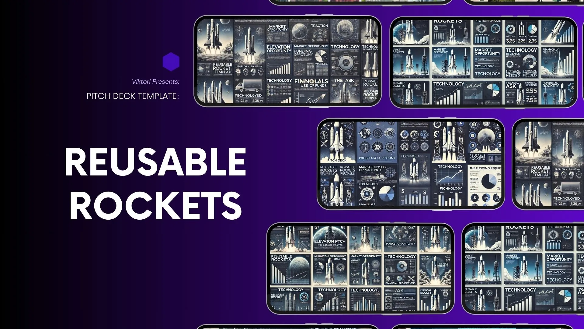 Reusable rockets pitch deck template