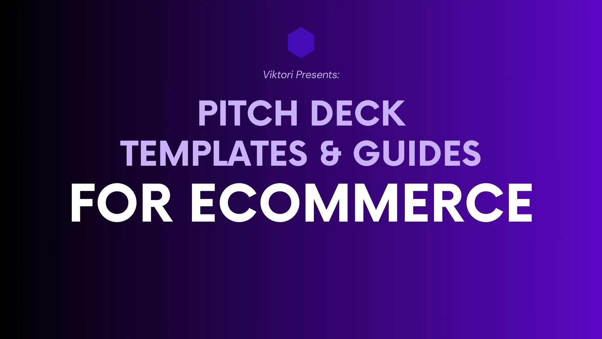 ecommerce pitch deck templates and resources